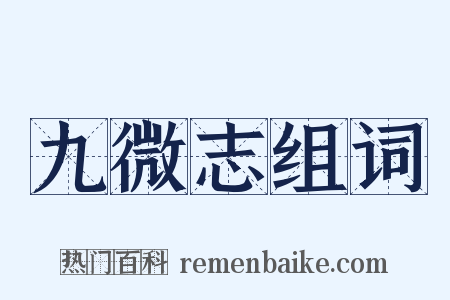 九微志组词是什么意思的图片